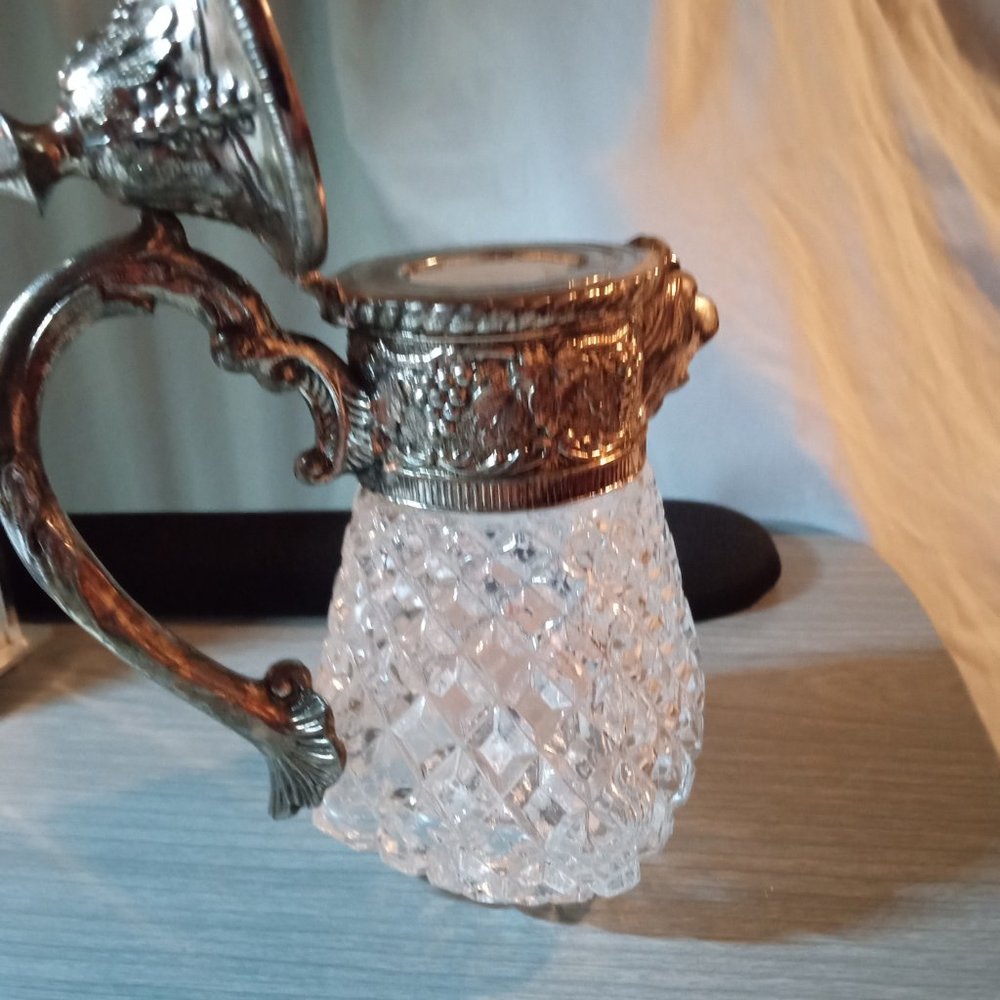 Crystal and Sterling silver serving dish